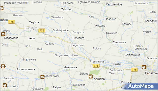 mapa Muniaczkowice, Muniaczkowice na mapie Targeo