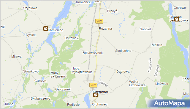 mapa Myślątkowo, Myślątkowo na mapie Targeo