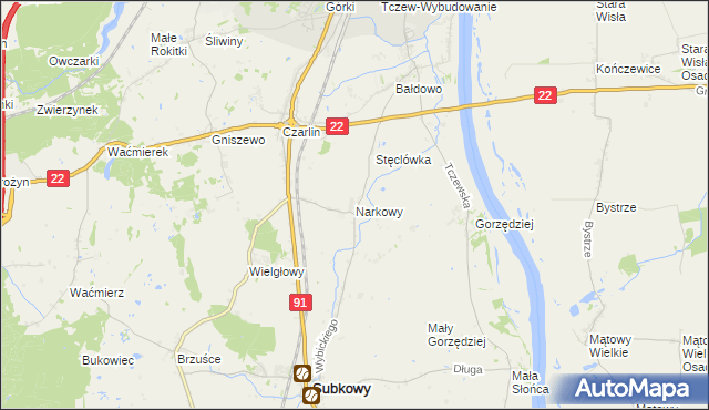 mapa Narkowy, Narkowy na mapie Targeo