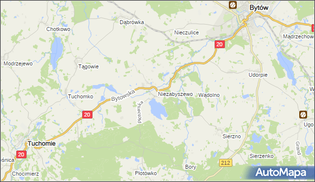 mapa Niezabyszewo, Niezabyszewo na mapie Targeo