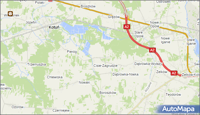 mapa Nowa Dąbrówka, Nowa Dąbrówka na mapie Targeo