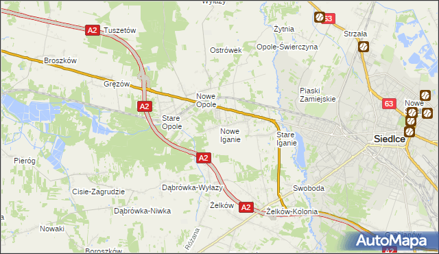 mapa Nowe Iganie, Nowe Iganie na mapie Targeo