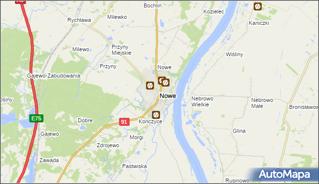 mapa Nowe powiat świecki, Nowe powiat świecki na mapie Targeo