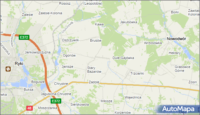 mapa Nowy Bazanów, Nowy Bazanów na mapie Targeo