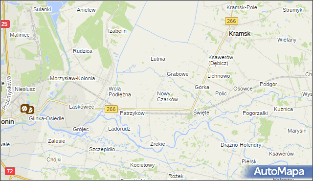 mapa Nowy Czarków, Nowy Czarków na mapie Targeo