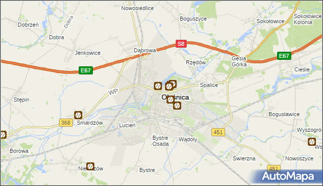 mapa Oleśnica, Oleśnica na mapie Targeo