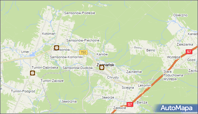 mapa Osiedle Kaniów, Osiedle Kaniów na mapie Targeo