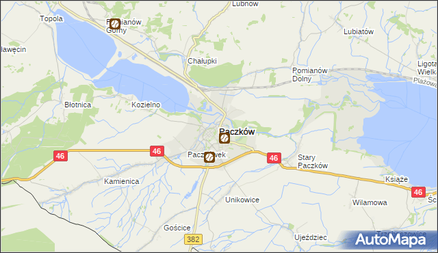 mapa Paczków powiat nyski, Paczków powiat nyski na mapie Targeo