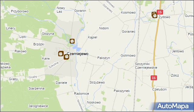 mapa Pakszyn, Pakszyn na mapie Targeo