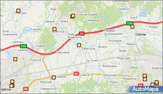 mapa Paszczyna, Paszczyna na mapie Targeo