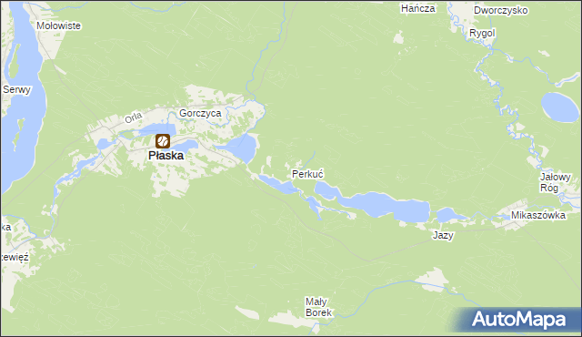 mapa Perkuć, Perkuć na mapie Targeo