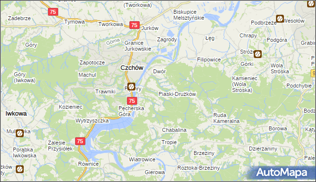 mapa Piaski-Drużków, Piaski-Drużków na mapie Targeo