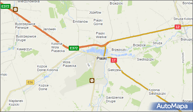 mapa Piaski powiat świdnicki, Piaski powiat świdnicki na mapie Targeo