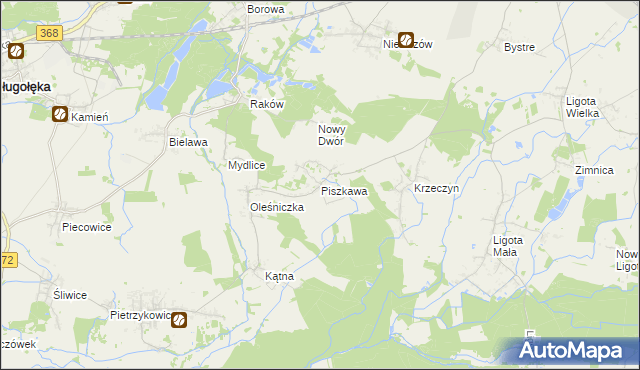 mapa Piszkawa, Piszkawa na mapie Targeo