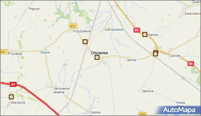 mapa Pogorzela gmina Olszanka, Pogorzela gmina Olszanka na mapie Targeo