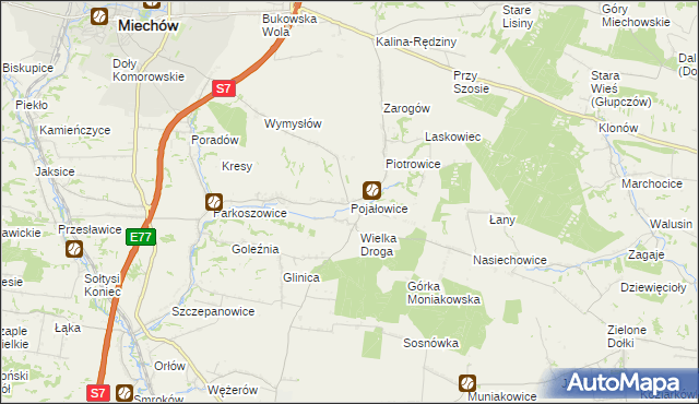 mapa Pojałowice, Pojałowice na mapie Targeo