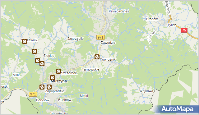 mapa Powroźnik, Powroźnik na mapie Targeo