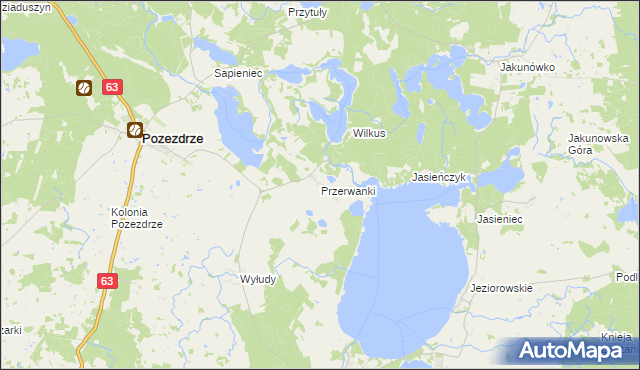 mapa Przerwanki, Przerwanki na mapie Targeo