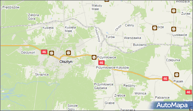 mapa Przymiłowice, Przymiłowice na mapie Targeo