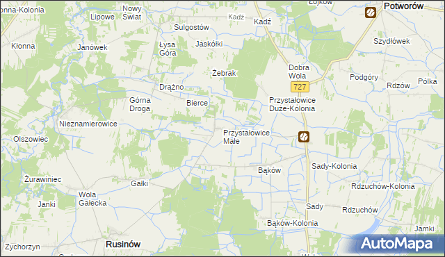 mapa Przystałowice Małe, Przystałowice Małe na mapie Targeo