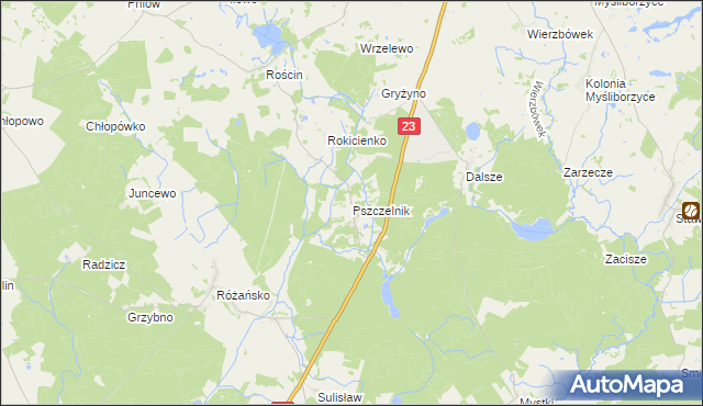 mapa Pszczelnik, Pszczelnik na mapie Targeo