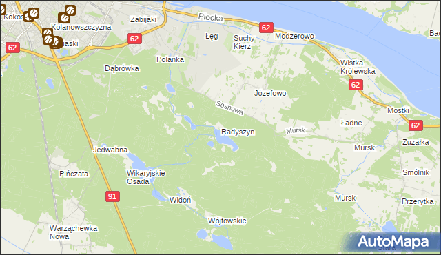 mapa Radyszyn, Radyszyn na mapie Targeo