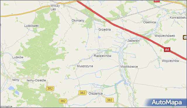 mapa Radziechów, Radziechów na mapie Targeo