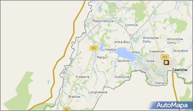 mapa Ręczyn, Ręczyn na mapie Targeo