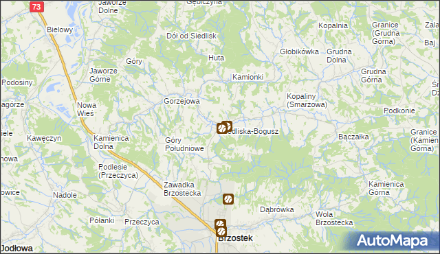 mapa Siedliska-Bogusz, Siedliska-Bogusz na mapie Targeo