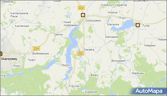 mapa Siwiałka, Siwiałka na mapie Targeo