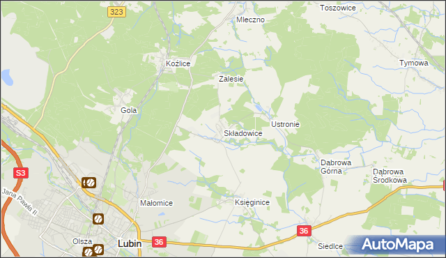 mapa Składowice, Składowice na mapie Targeo