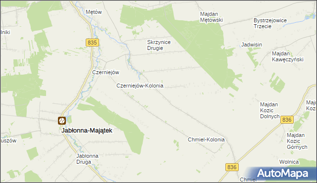 mapa Skrzynice-Kolonia, Skrzynice-Kolonia na mapie Targeo