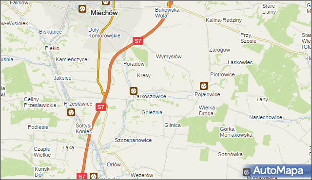 mapa Sławice Szlacheckie, Sławice Szlacheckie na mapie Targeo