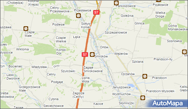 mapa Smroków, Smroków na mapie Targeo