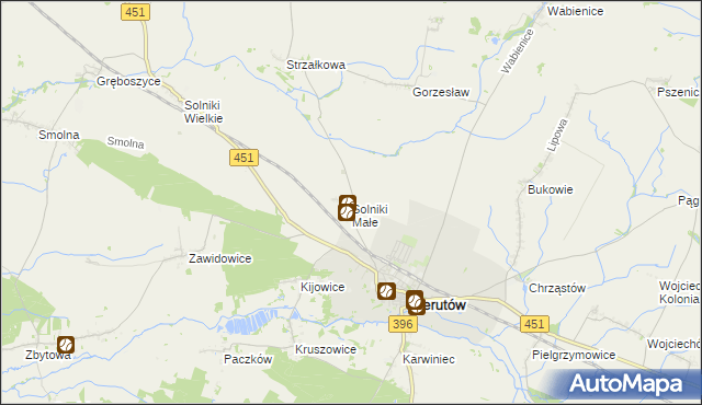 mapa Solniki Małe, Solniki Małe na mapie Targeo