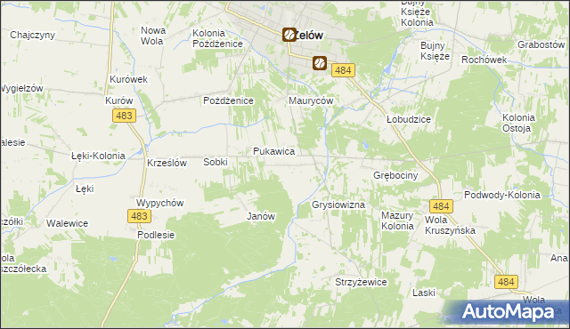 mapa Sromutka, Sromutka na mapie Targeo