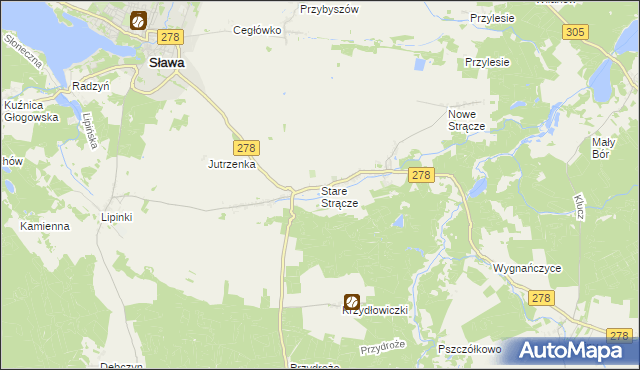 mapa Stare Strącze, Stare Strącze na mapie Targeo