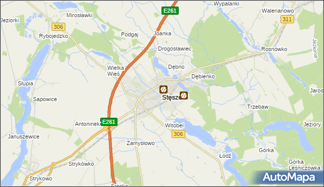 mapa Stęszew, Stęszew na mapie Targeo