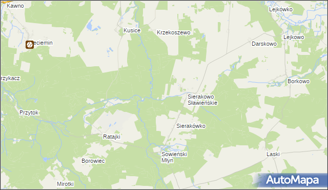 mapa Suszka gmina Sianów, Suszka gmina Sianów na mapie Targeo