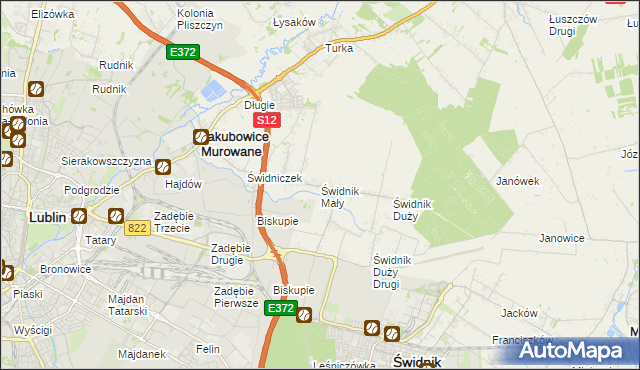 mapa Świdnik Mały, Świdnik Mały na mapie Targeo