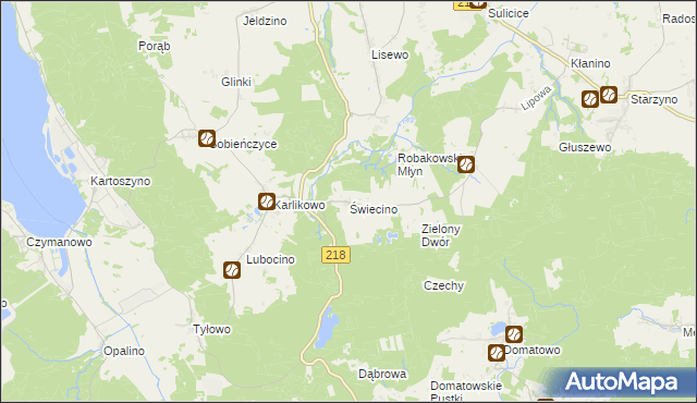 mapa Świecino, Świecino na mapie Targeo