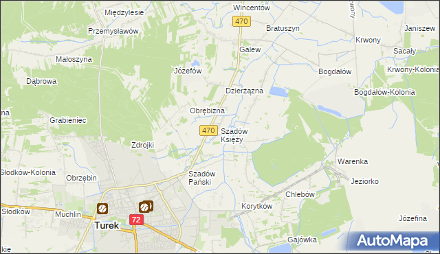 mapa Szadów Księży, Szadów Księży na mapie Targeo