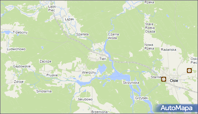 mapa Tleń, Tleń na mapie Targeo