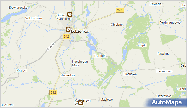 mapa Trzeboń, Trzeboń na mapie Targeo