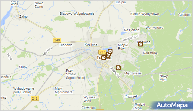 mapa Tuchola, Tuchola na mapie Targeo