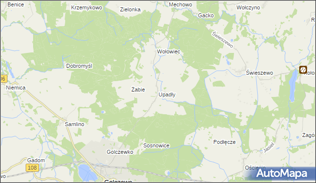 mapa Upadły, Upadły na mapie Targeo