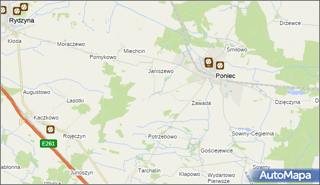 mapa Waszkowo, Waszkowo na mapie Targeo