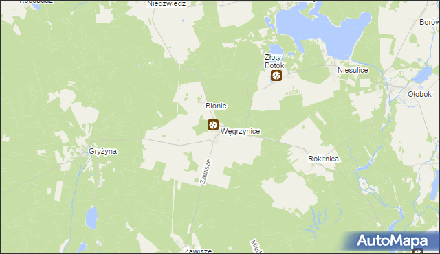 mapa Węgrzynice, Węgrzynice na mapie Targeo