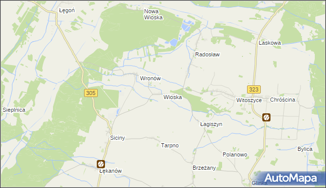 mapa Wioska gmina Niechlów, Wioska gmina Niechlów na mapie Targeo