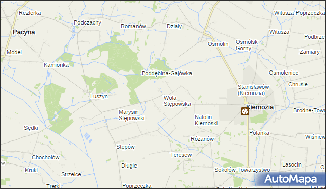 mapa Wola Stępowska, Wola Stępowska na mapie Targeo